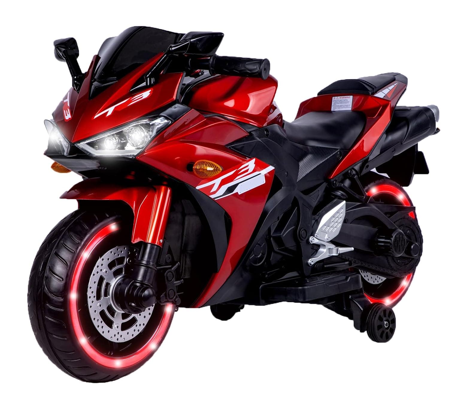 GURTOY® Kids R3 Super Electric Ride-On Sports Bike – 12V Battery-Powered Motorcycle