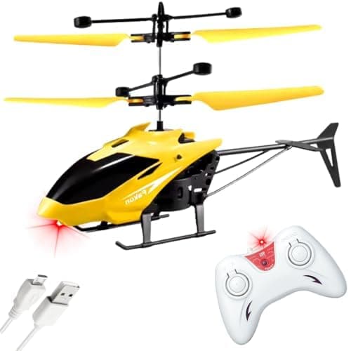 GURTOY Remote Control Helicopter Toy for Kids – Mini RC Dual-Blade Aircraft with Controller, Rechargeable Flying Helicopter with Stable Flight