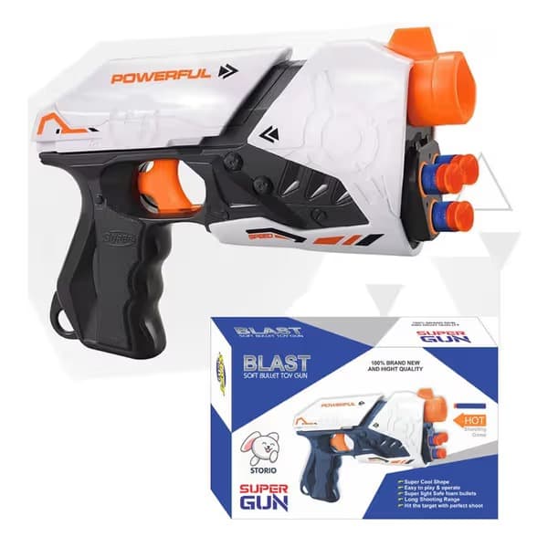 GURTOY® Blast Soft Bullet Toy Gun for Kids with Foam Darts – Safe Shooting Toy