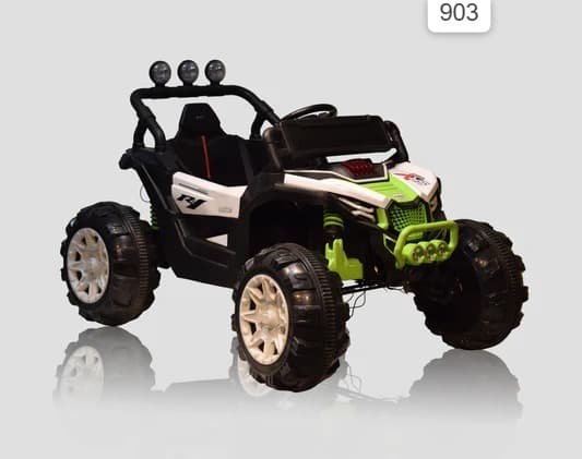 GURTOY® Kids Electric Ride On Buggy Car | Battery Operated Off Road Jeep with Remote Control, Lights & Music